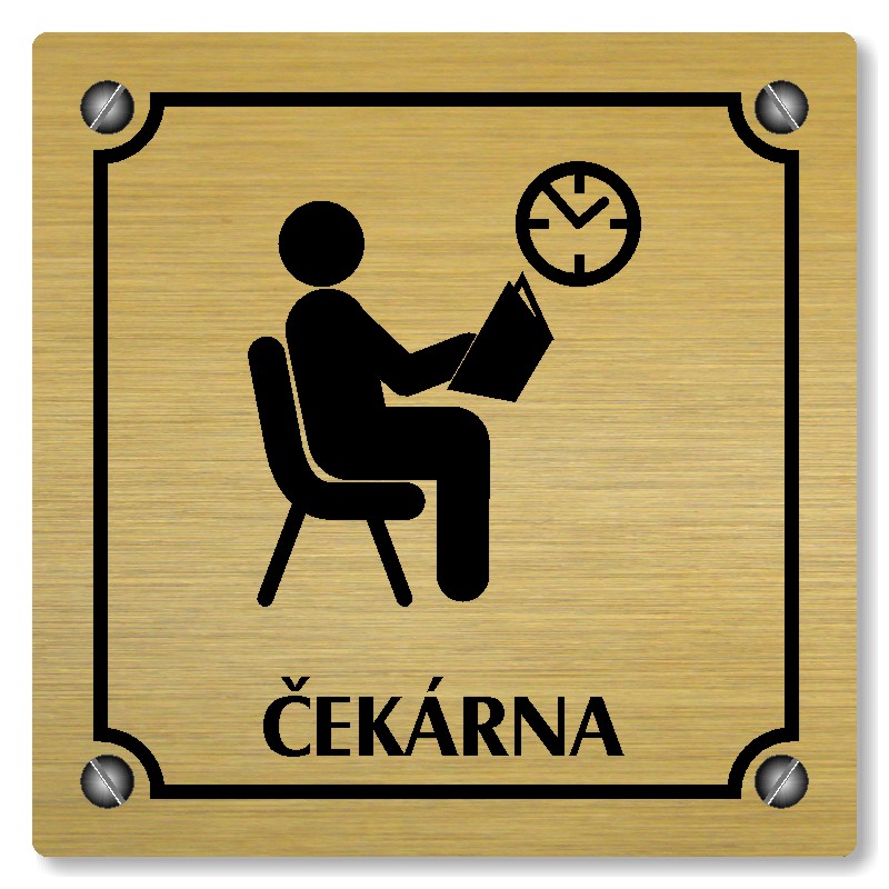 Čekárna, 118x118mm, zlatá, Kansas